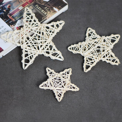 White Wicker Rattan Star For DIY Decor