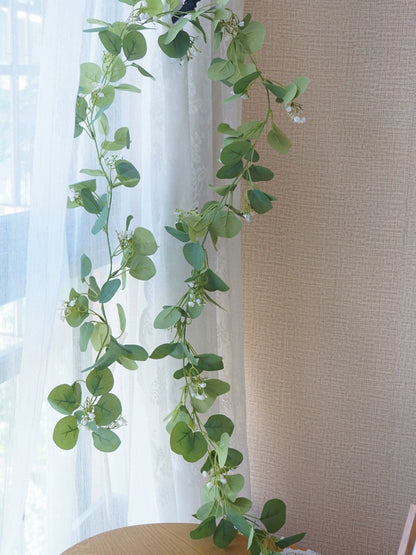 Artificial Eucalyptus Garland with Flowers (170cmL)