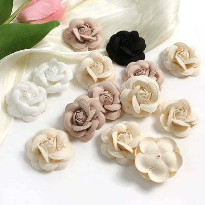 5cm Camellia Fabric Flower Heads Pack 30