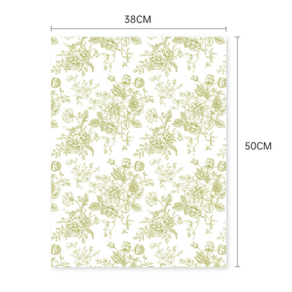 20pcs Vintage Botanical Kapok Wrap Paper (38x50cm)
