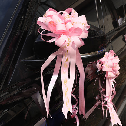8" Large Pull Ribbon Bows for Wedding Car Pack 10