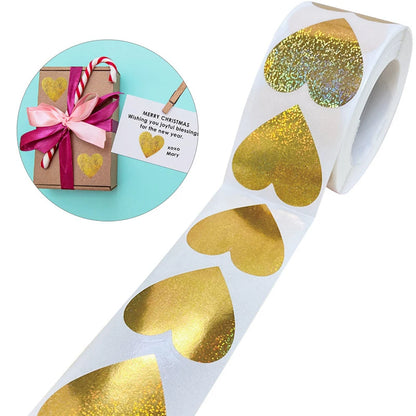500pcs Glitter Heart Sticker for Valentine's Day