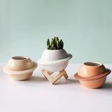 Load image into Gallery viewer, Planet-shaped Cactus Ceramic Planter