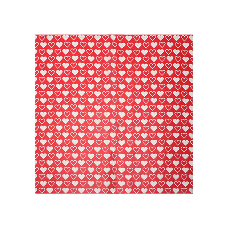 20pcs Heart Patterned Bouquet Cellophane Wrap (57x57cm)