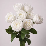 Load image into Gallery viewer, Real Touch White Crown Rose Stem (65cm)