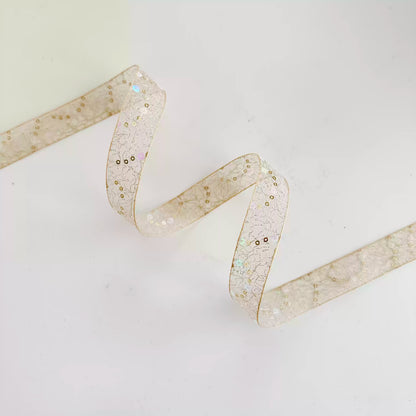 Ruban de fleuriste scintillant à paillettes (2,5 cm x 9,1 m)