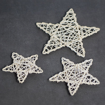 White Wicker Rattan Star For DIY Decor