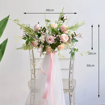 Wedding Aisle Chair Decorations Pew Flowers