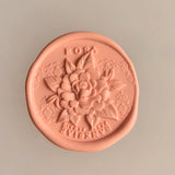Load image into Gallery viewer, 30Pcs Peach Pink Floral Wax Seal Stickers