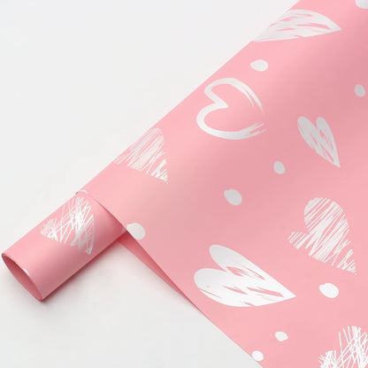 20pcs Heart Pattern Bouquet Wrap Paper (57x57cm)