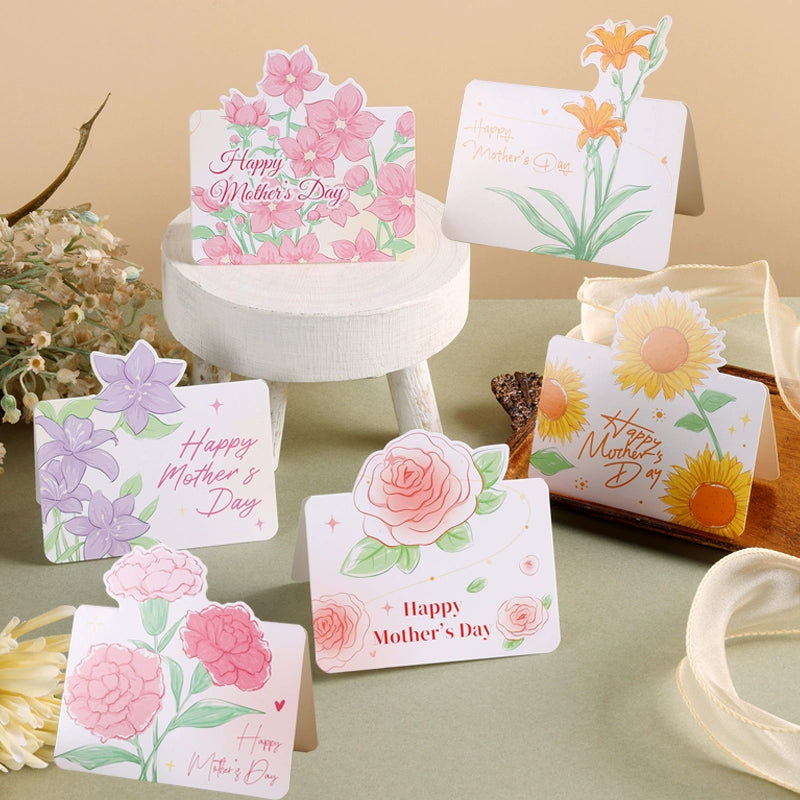50pcs Floral Greeting Cards for Mother's Day