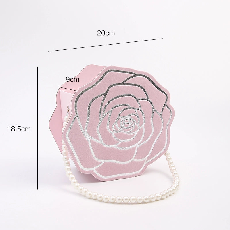 Camellia Pearl Handle Floral Gift Box