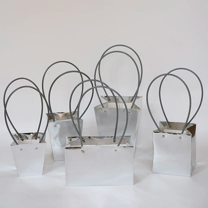 Silver Flower Arrangement Bags Pack 10