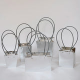 Load image into Gallery viewer, 10pcs Silver Flower Arrangement Bags with Handle