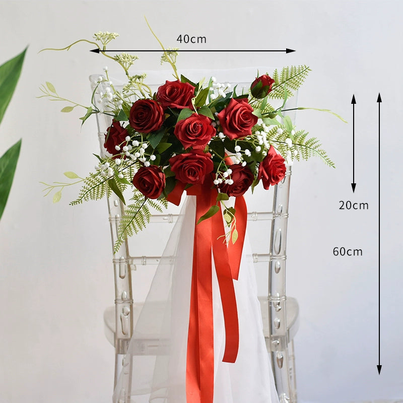 Wedding Aisle Chair Decorations Pew Flowers