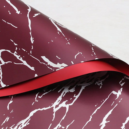 20 feuilles de papier cadeau motif marbre pour bouquet (57x57 cm)
