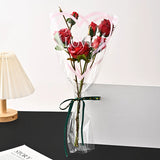 Load image into Gallery viewer, 50pcs Heart Print Clear Bouquet Sleeves Bags