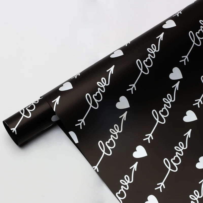 20pcs Heart & Arrow Bouquet Wrap Paper (57x57cm)