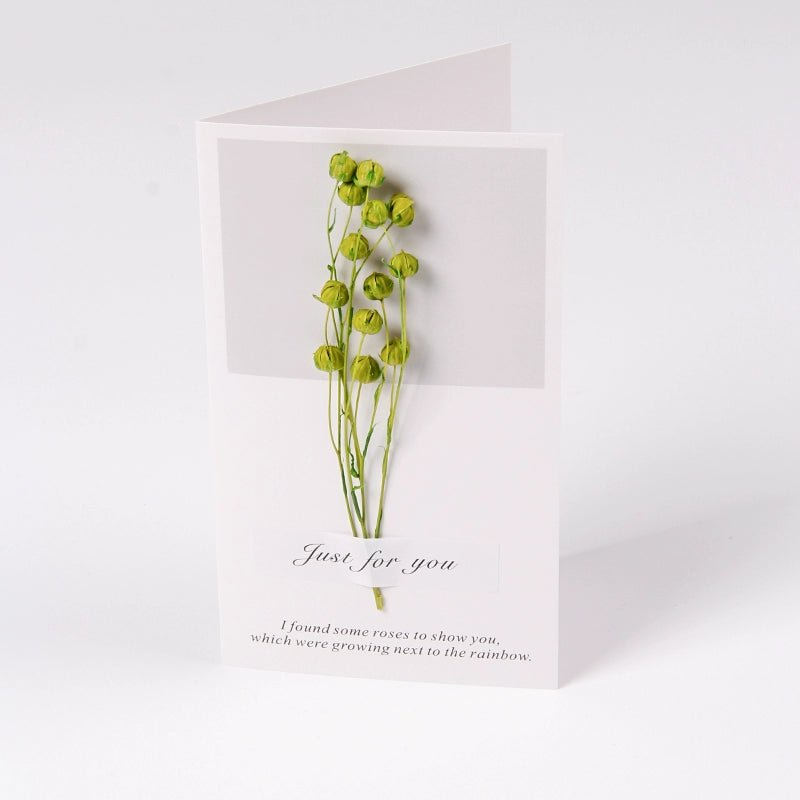 Real Dried Flower Greeting Cards Pack 10