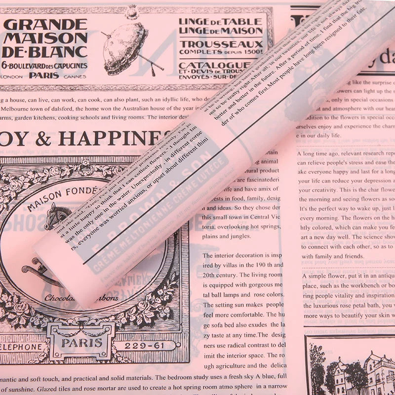 20pcs Newspaper Print Cellophane Wrap (58x58cm)