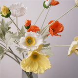 Load image into Gallery viewer, 4-Head Real Touch Artificial Poppy Spray (64cm)