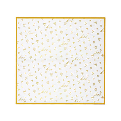 20pcs Gold Edged Heart Bouquet Paper (57x57cm)