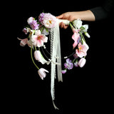 Load image into Gallery viewer, Modern Blush Pink Hoop Wedding Bouquet
