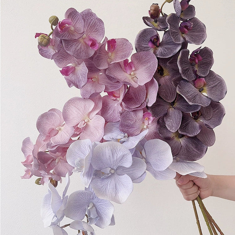 Fleur d'orchidée artificielle à longue tige de 37 po