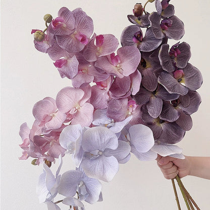 Fleur d'orchidée artificielle à longue tige de 37 po