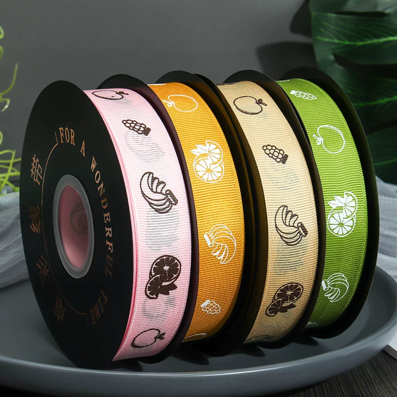 Fruit Printed Grosgrain Ribbon (2.5cmx49Yd)