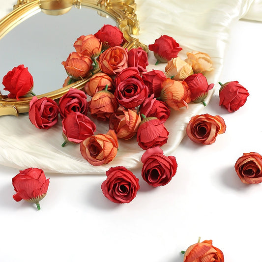 4cm Artificial Rose Flower Heads Pack 30