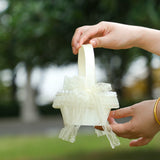 Load image into Gallery viewer, Mini Ivory Lace Flower Girl Basket (Set of 2)