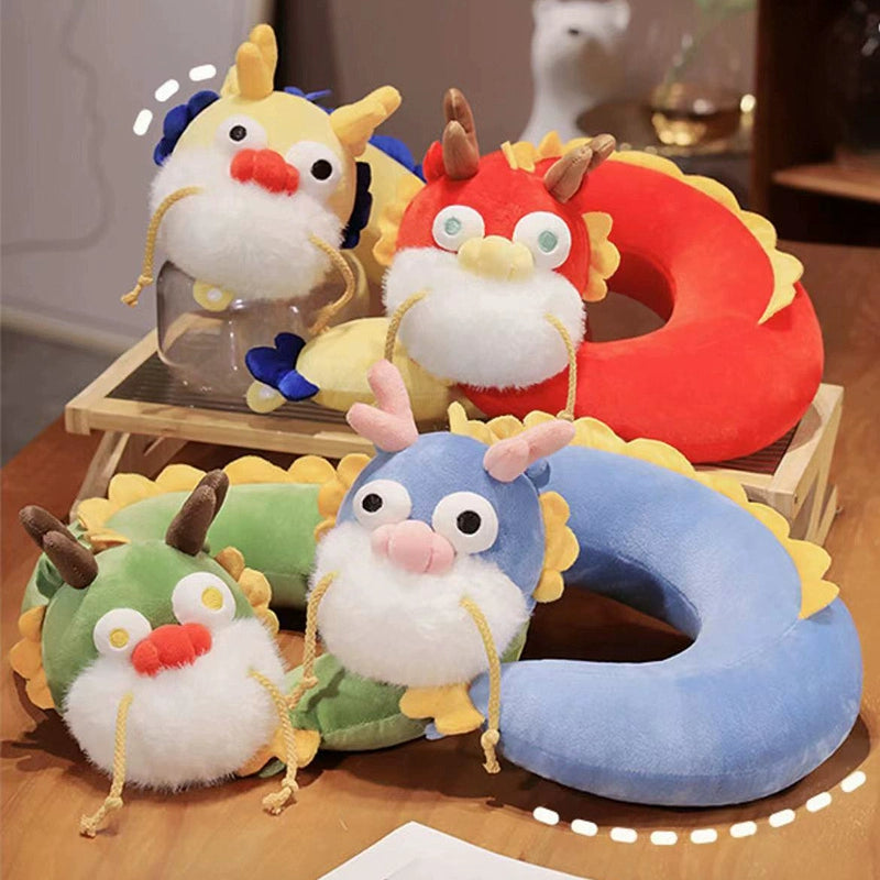 Plush Chinese Dragon Travel Neck Pillow