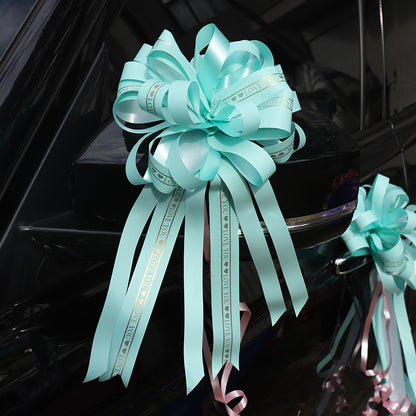 8" Large Pull Ribbon Bows for Wedding Car Pack 10