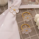Load image into Gallery viewer, Delicate Metal Flower Napkin Rings (Set of 6)