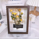 Load image into Gallery viewer, Real Dried Flower Photo Frame Stand (14x19cm)