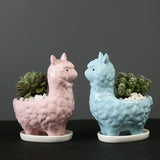 Load image into Gallery viewer, Cute Alpaca Succulent Pot Ceramic Planter