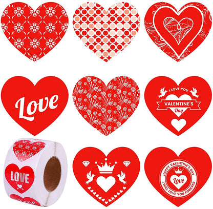 500pcs Valentine's Day Decorative Heart Stickers