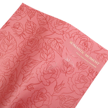 Waterproof Embossed Rose Bouquet Paper Pack 20 (37x52cm)