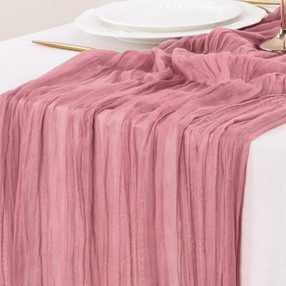 Pleated Table Runner Cloth for Weddings