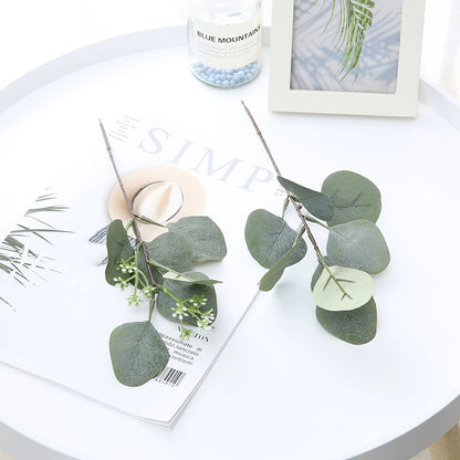 11 Inch Artificial Eucalyptus Leaves Stems 5pcs