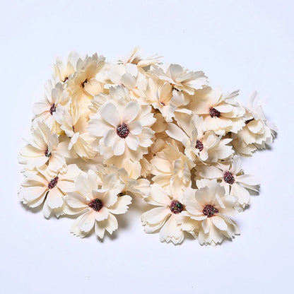 4.5cm Silk Flower Heads for Crafting Pack 100