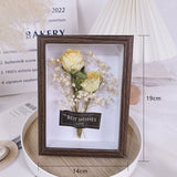 Load image into Gallery viewer, Real Dried Flower Photo Frame Stand (14x19cm)