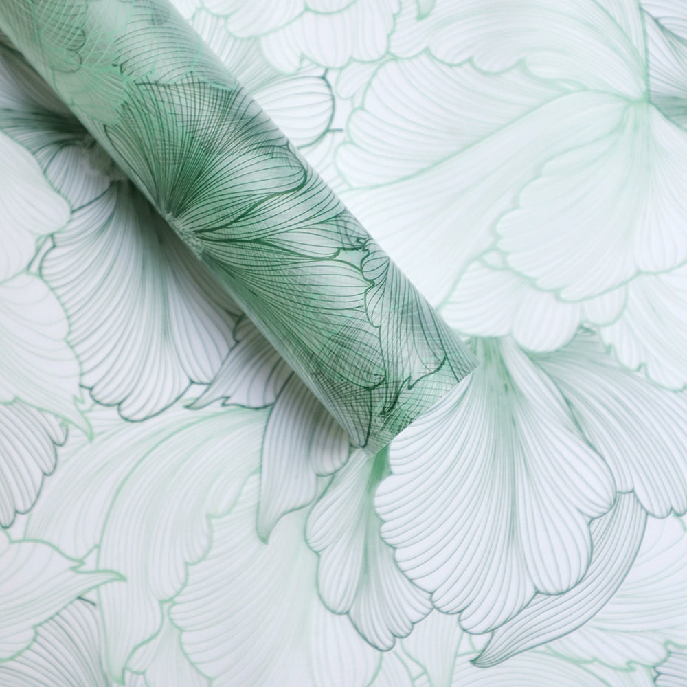 20 feuilles de papier cellophane mat à motif floral (58x58 cm)