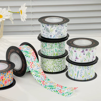 Spring Botanical Printed Ribbon (4cmx10Yd)