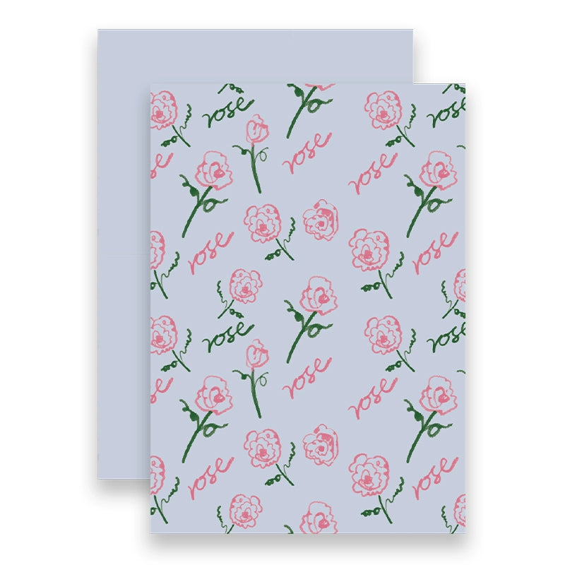 10pcs Rose Pattern Flower Wrap Paper (35x50cm)