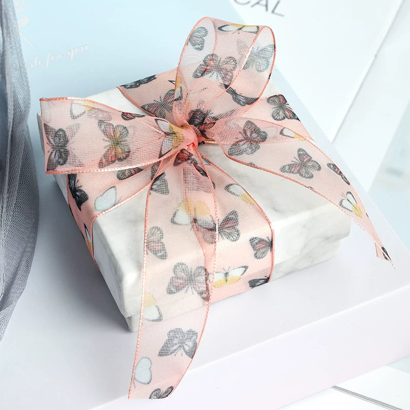 Delicate Butterfly Chiffon Ribbon (2.5cmx10Yd)