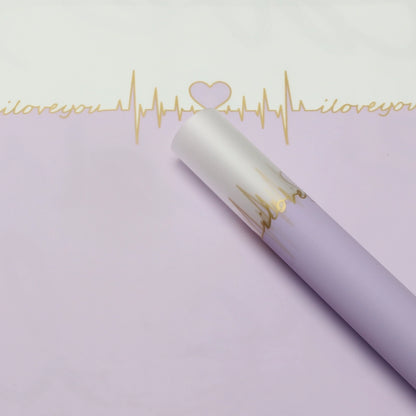 20pcs Heartbeat Frosted Cellophane Wrap (57x57cm)