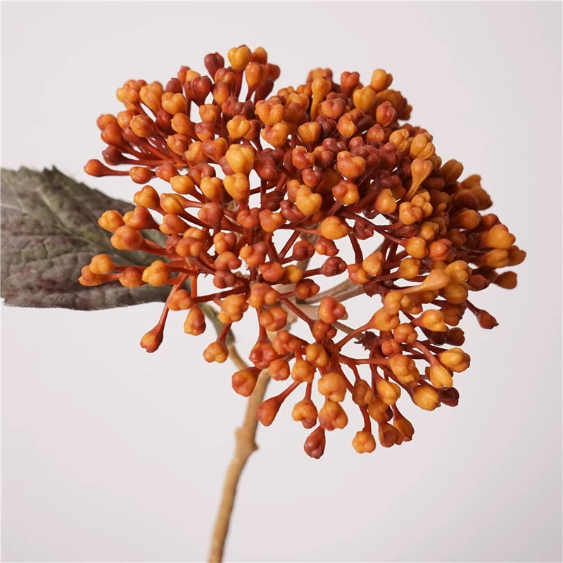 15" Artificial Autumn Hydrangea Berry Stem