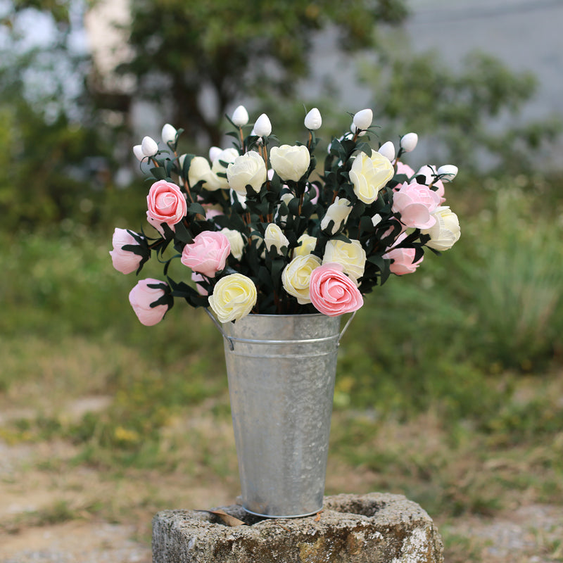 Galvanized Flower Buckets 9 Inch Pack 2 – Floral Supplies Store